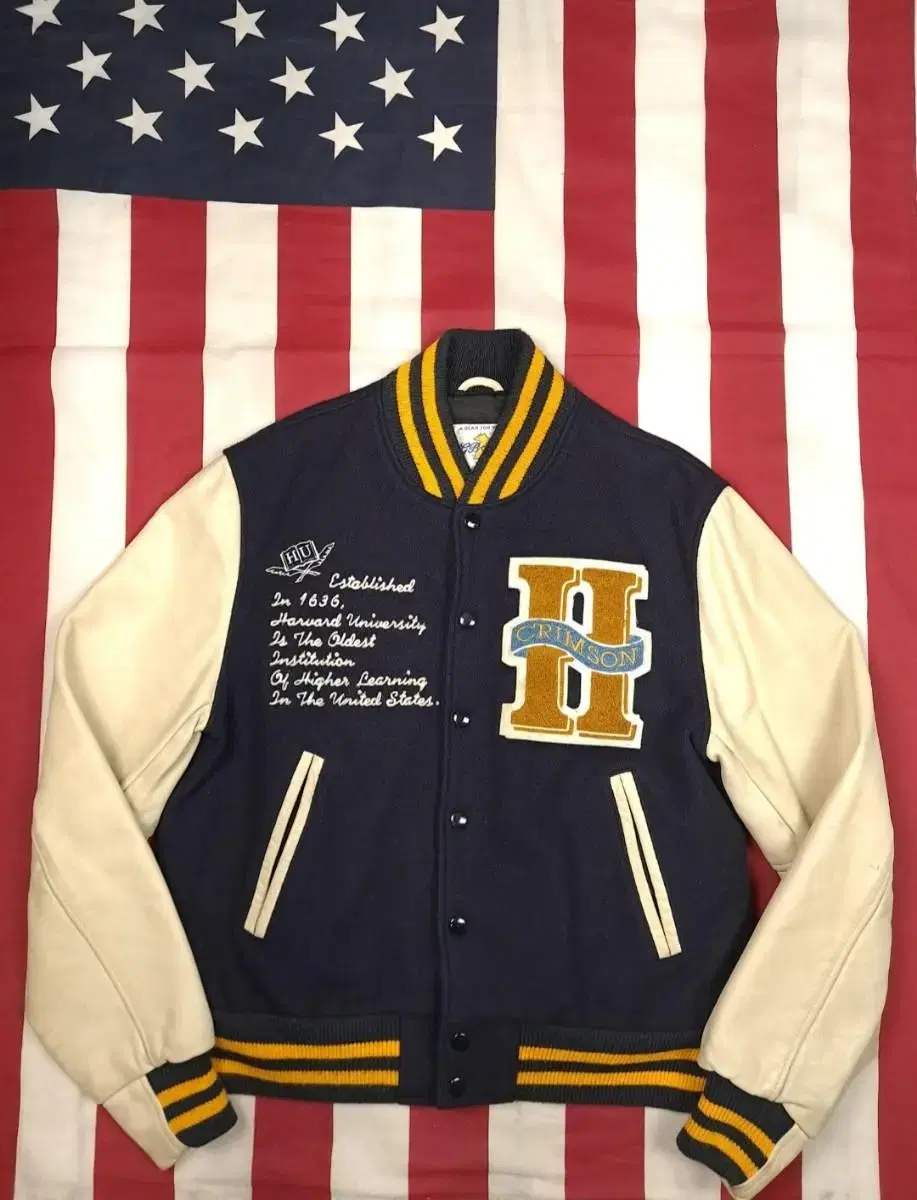 Original USA Made Golden Bear Harvard Varsity Jacket