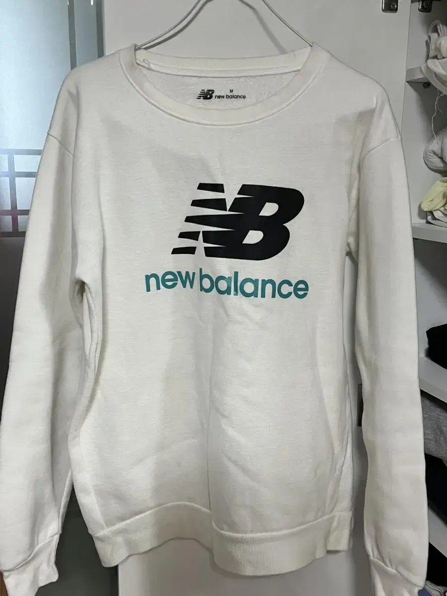 New Balance white top