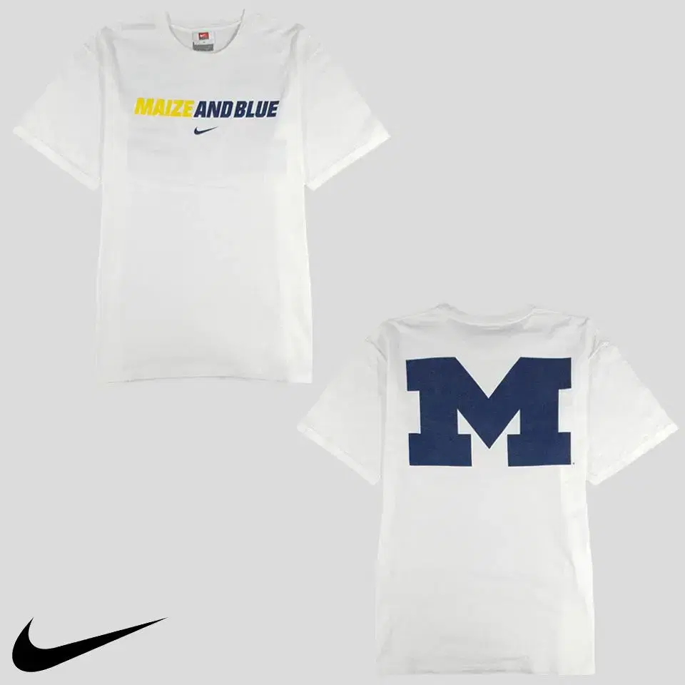 Nike Team 00s White MAIZE AND BLUE Big Print Cotton Vahn