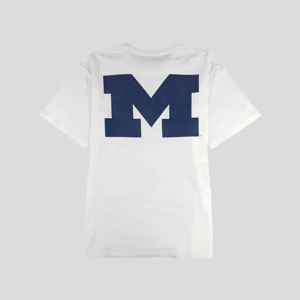 나이키 팀 00s 화이트 MAIZE AND BLUE 빅프린팅 코튼 반팔