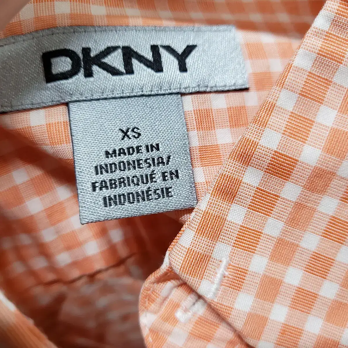 미사용 정품 DKNY 체크 셔츠