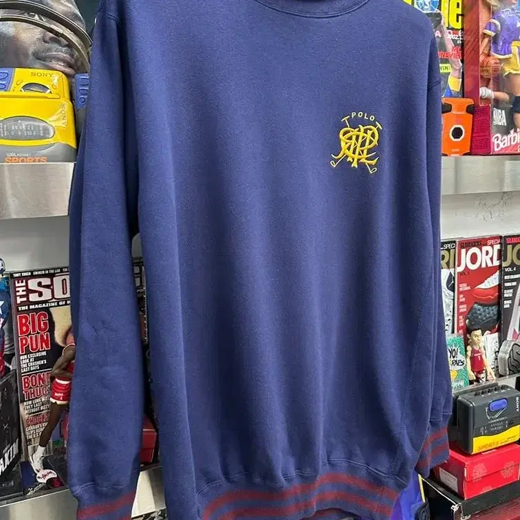 80s polo scribble turtleneck sweatshirt