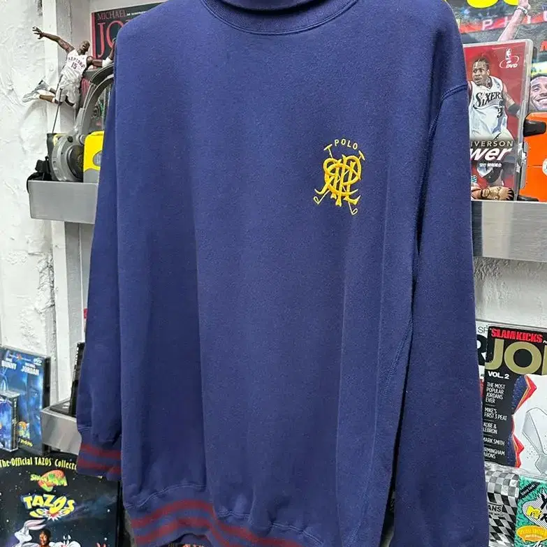 80s polo scribble turtleneck sweatshirt