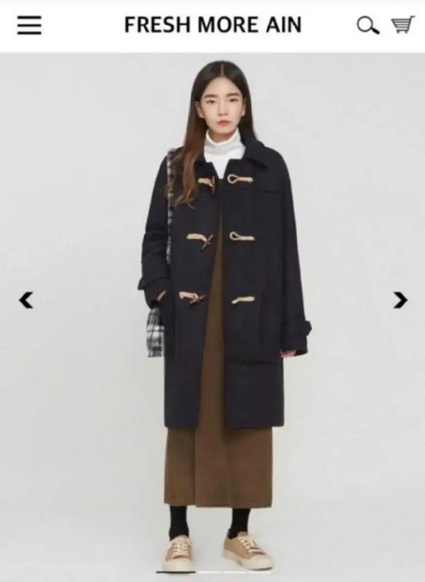 AEIN Tteokbokki Long Coat Navy