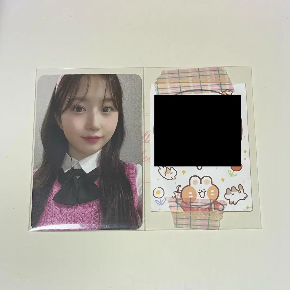 nmixx haewon bae musicbank ayukdae broadcast photocard handwritten message wts