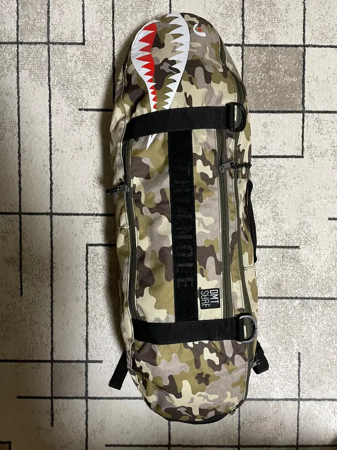 Sprayground Chenille Black Camo Shark Top Loader