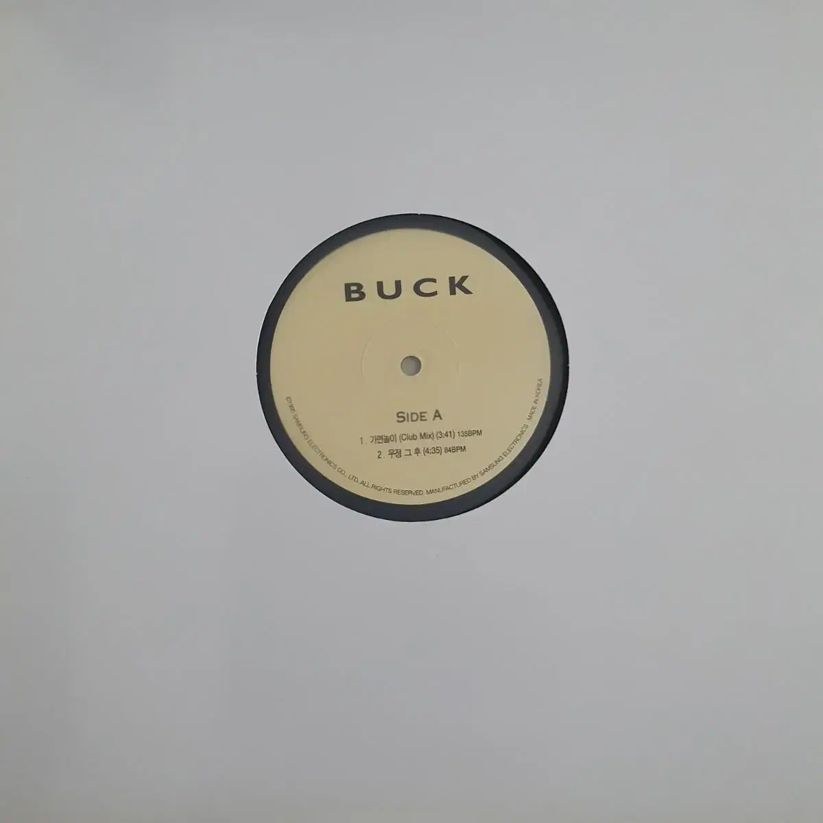 벅 BUCK  DJ홍보용 LP    가면놀이