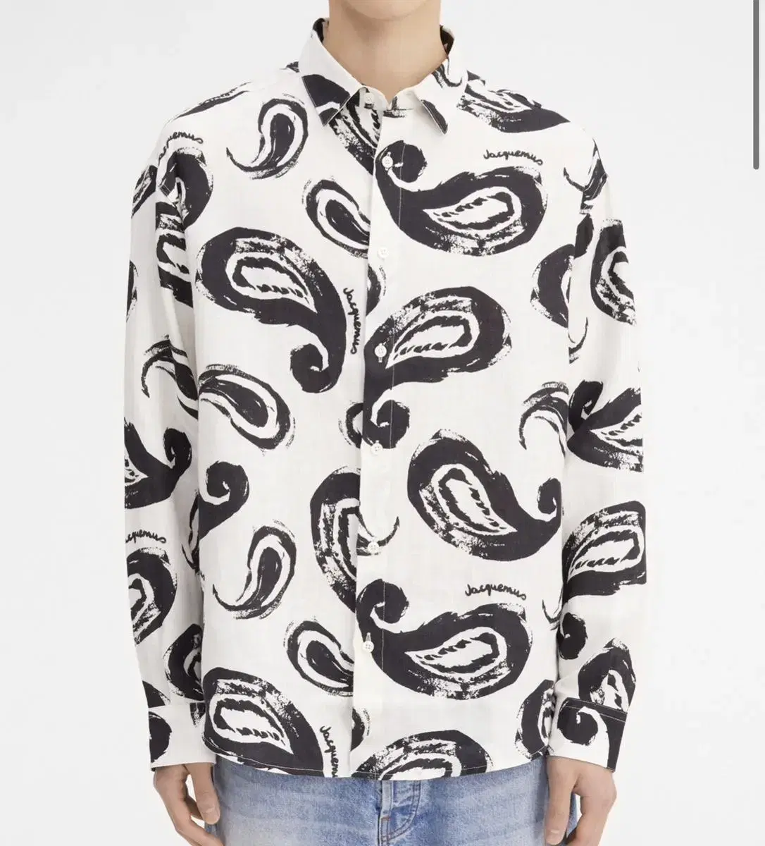 [50] Jacquemus La Chemise Simon Paisley Print Shirt