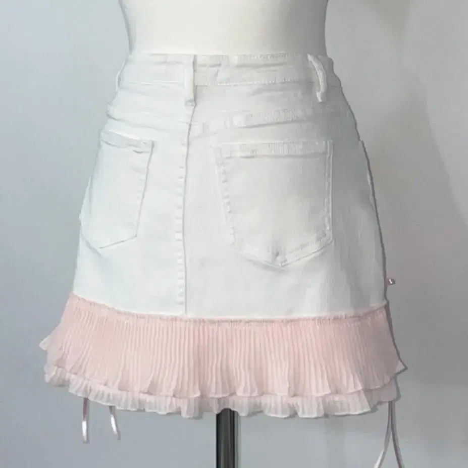 토다 리본 스커트 pink chiffon ribbon sk