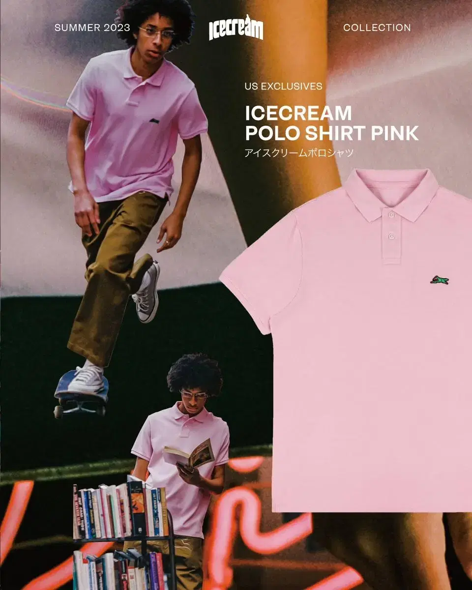 빌리어네보이즈클럽 ICECREAM POLO SHIRT (L)