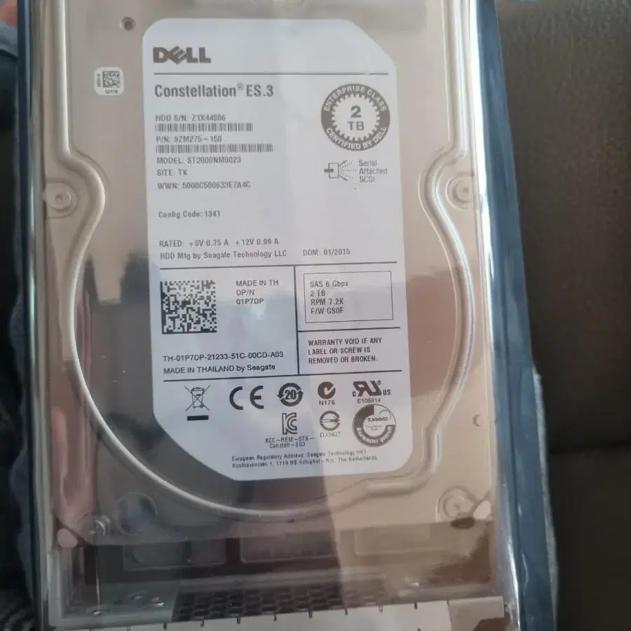 R755K 0R755K Dell 2TB 7.2K RPM 6Gb/s 3.5