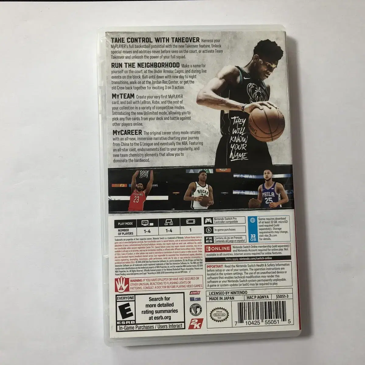 최상품  닌텐도 스위치 NBA 2K19를 분양합니다.