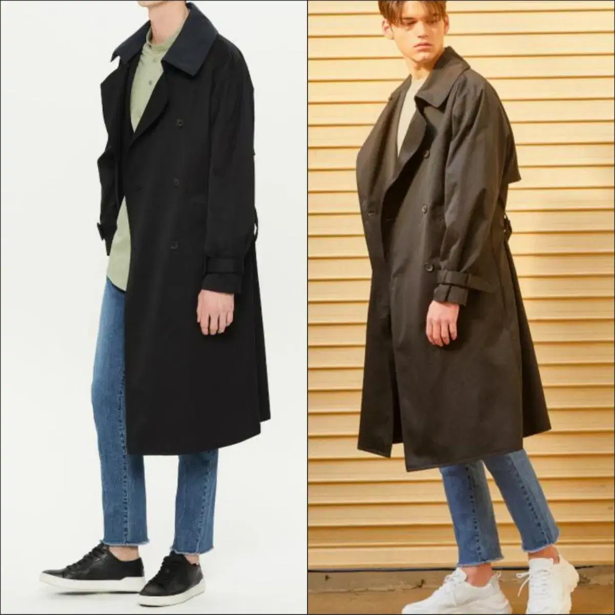 [NEW]TNGT Long trench coat with detachable collar L