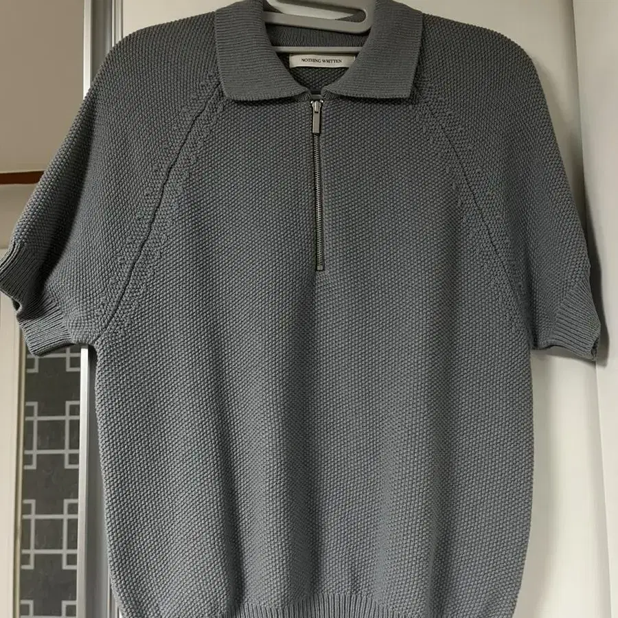 낫띵리튼 Porter short sleeve jumper (Water)