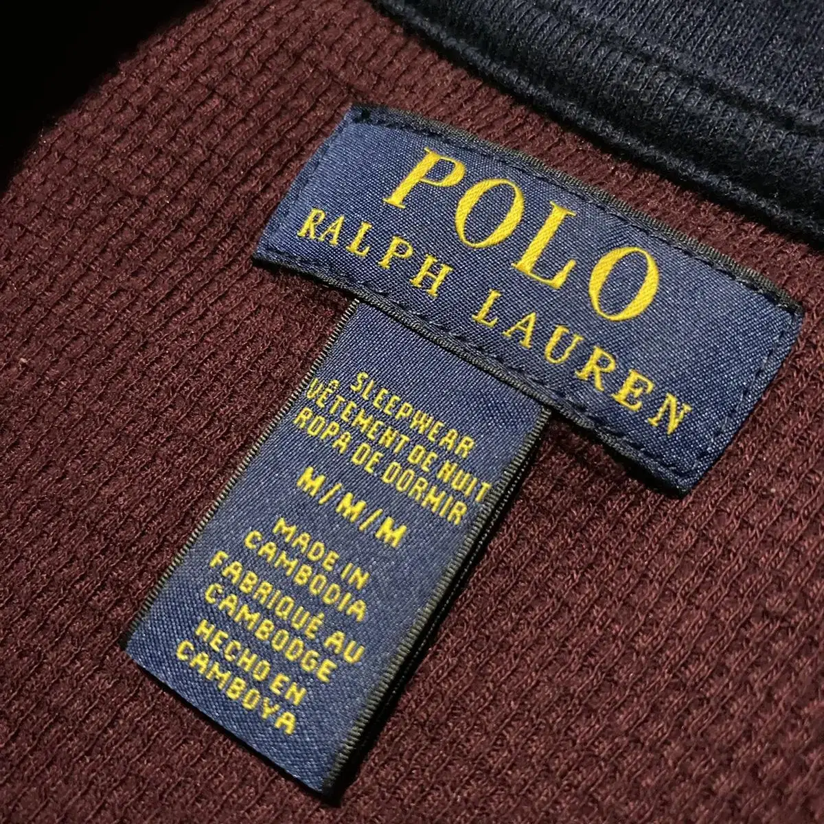 POLO RL L/S Thermal Sleepwear Sz M