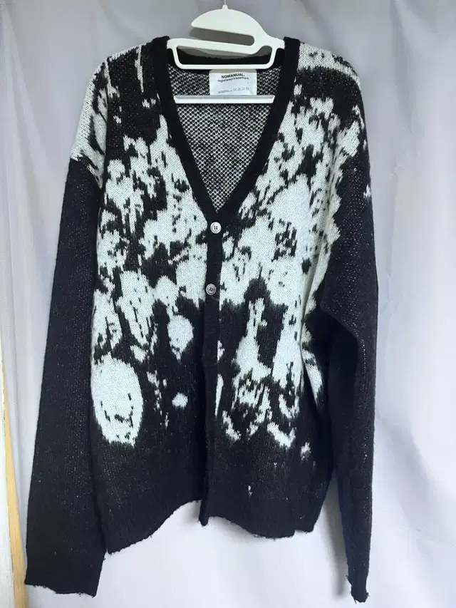 노메뉴얼 가디건 PPS HAIRY CARDIGAN - BLACK