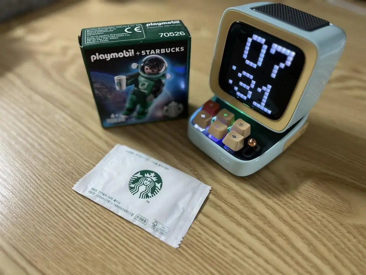 Playmobil, a limited edition Starbucks merchandise.