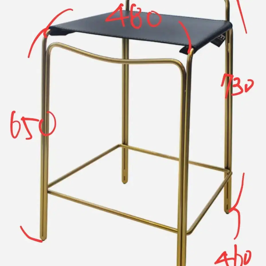 창고이전 신품 철재 바의자 판매합니다 골드철재+인조가죽