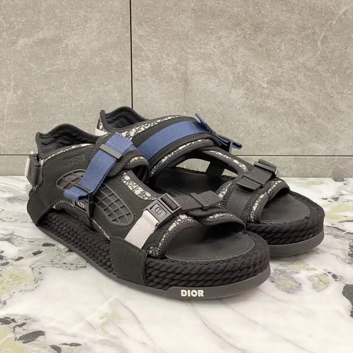 [43 Size] Dior Oblique Jacquard Atlas Sandals New Full Lineup