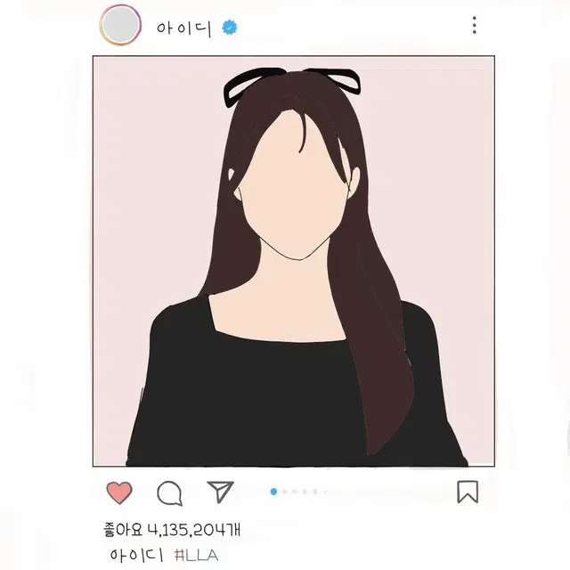 파란딱지 인별그램st 라인드로잉 그려드립니다