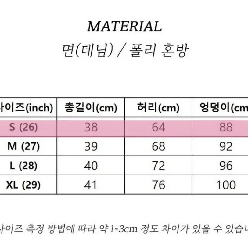 양놀 A라인 미니 데님 청치마 연청S