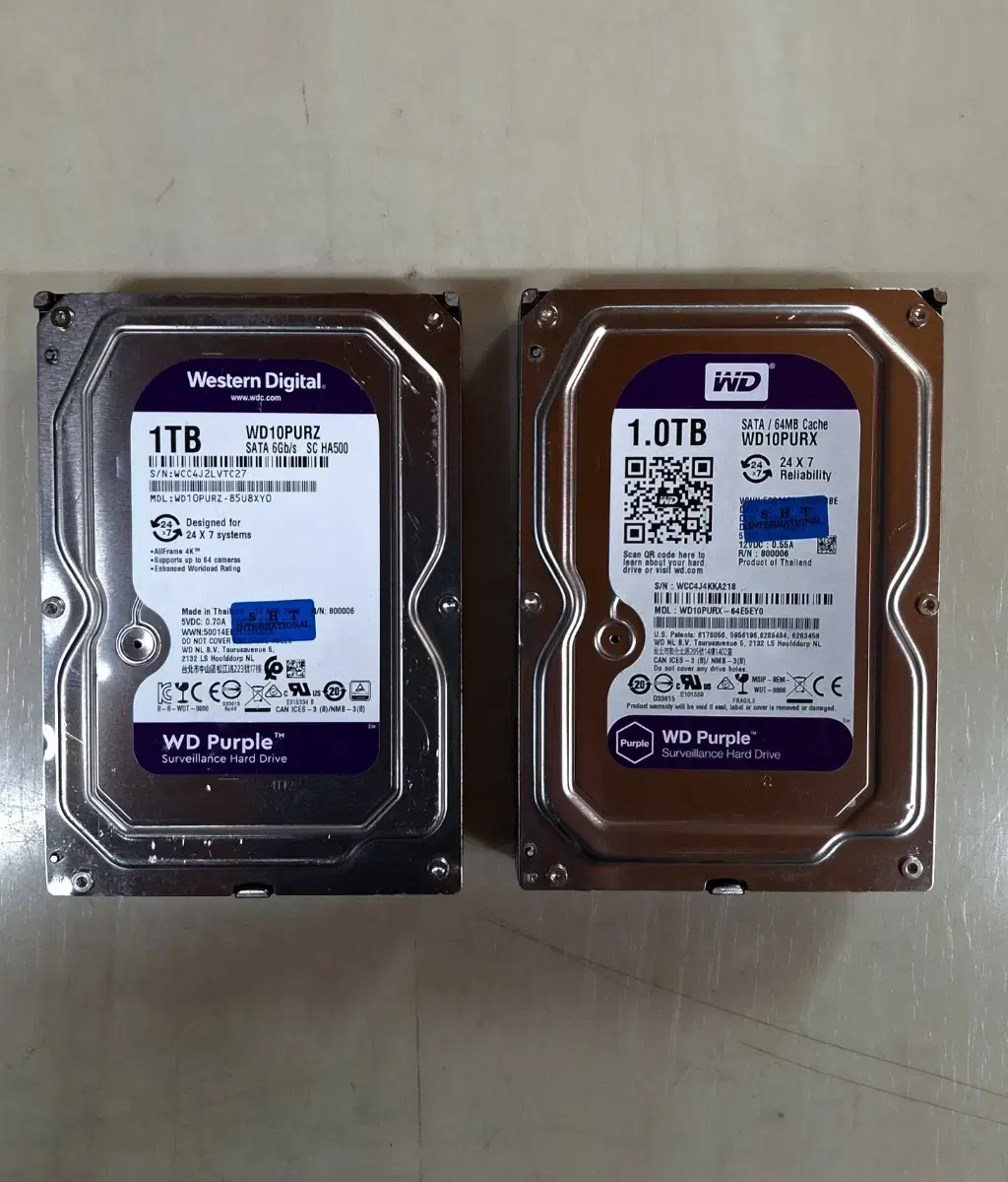 WD PUPLE(퍼플) HDD (하드) 1TB 3.5인치 CCTV용