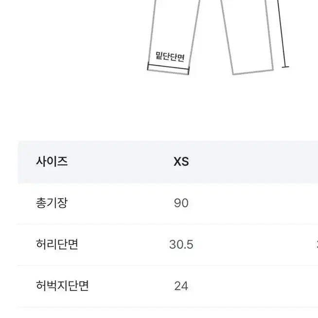 슬로우앤드 랜드 웜그레이시 기모 데님팬츠 xs