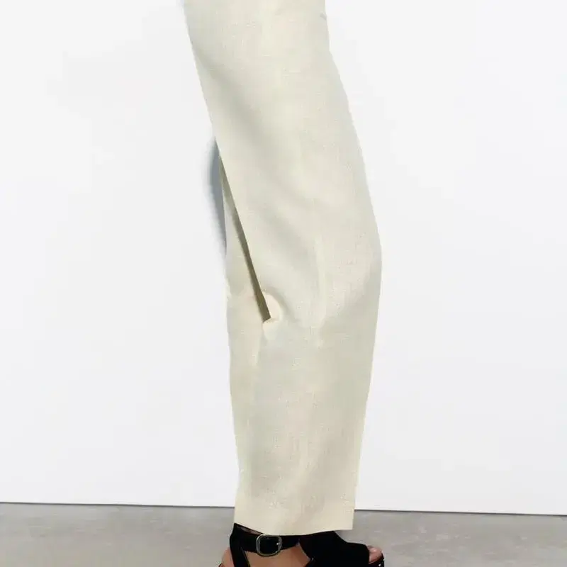 자라 ZARA LINEN BLEND TROUSERS WITH ME트라우져