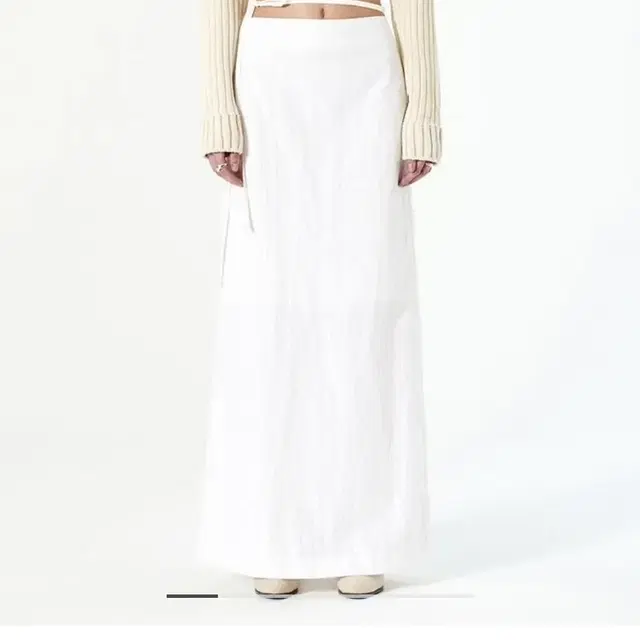 다이애그널 diagonal wrinkled maxi skirt