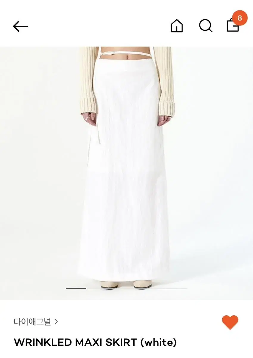 다이애그널 diagonal wrinkled maxi skirt