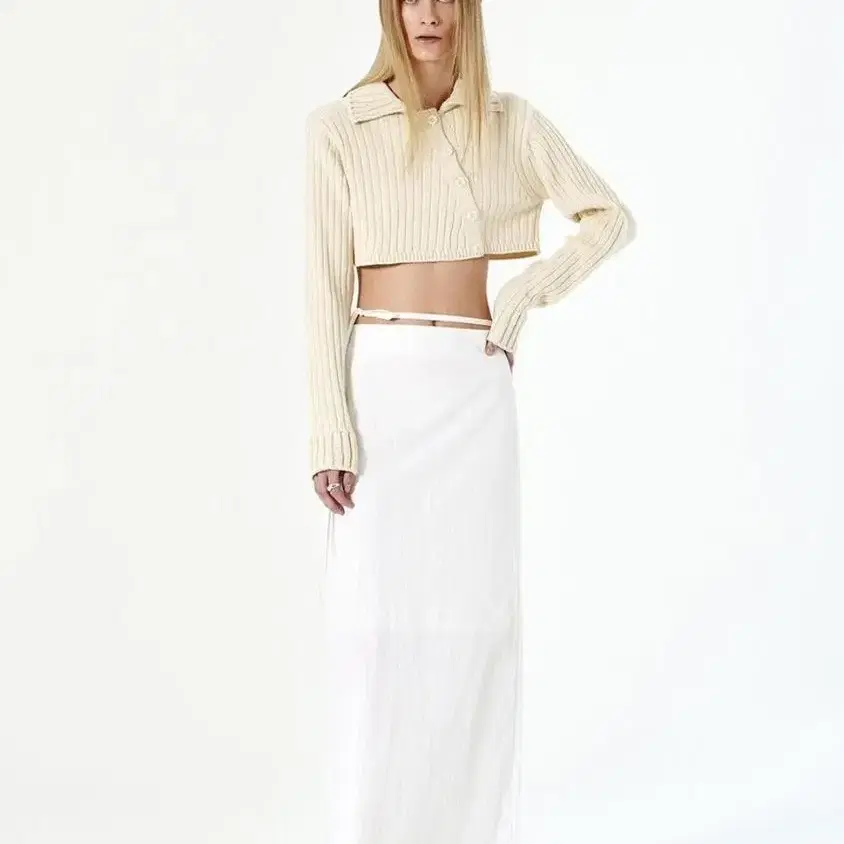 다이애그널 diagonal wrinkled maxi skirt