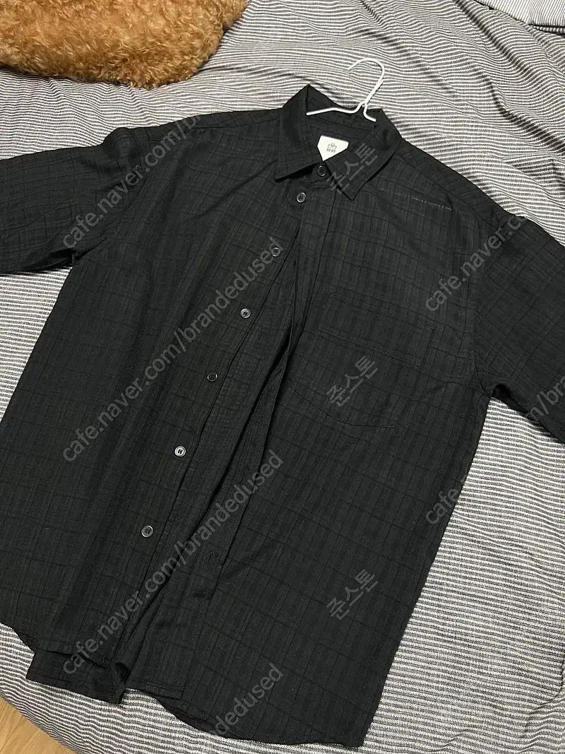 폴리테루 black check shirt 2