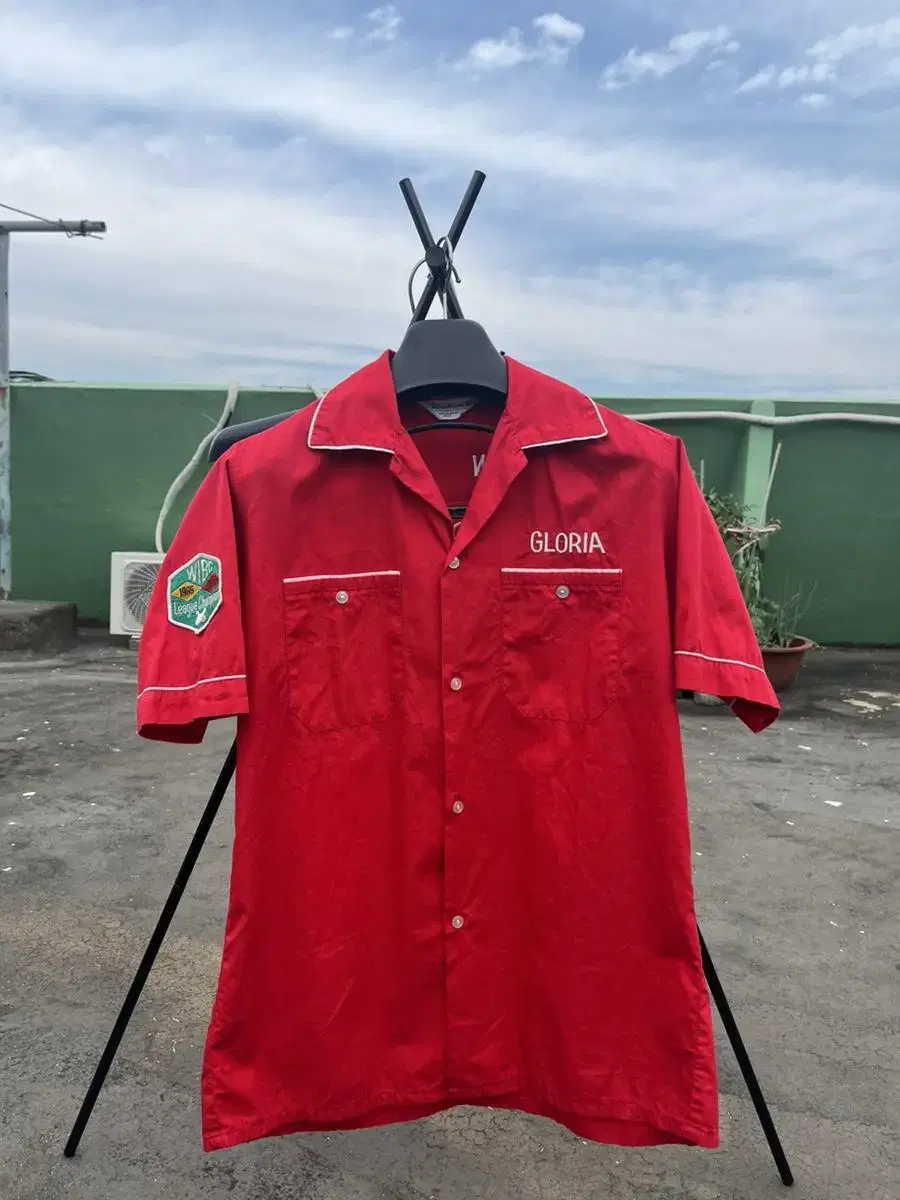 Warehouse bowling shirt red m-side for sale.