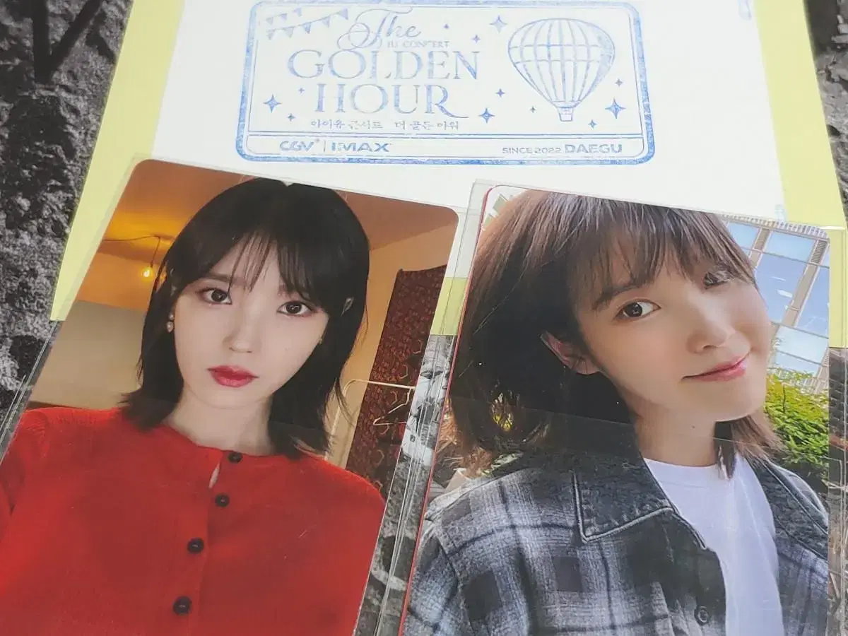 CGV Iu Golden Hour Concert poca with handwritten signature photocard
