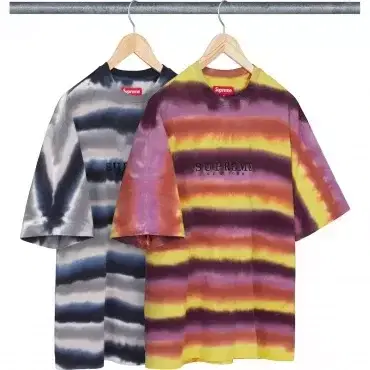 Genuine Supreme Dyed Stripe S/S Top Black, Color Supreme Short SleeveFW23