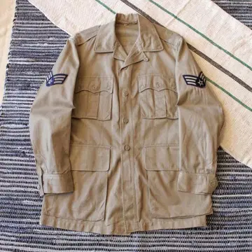 Vintage USAF Tropical Jacket 1950s 1979 COAT MANS TROPICAL AIR FORCE SHADE 1549 sz38 UNIFORM POLY