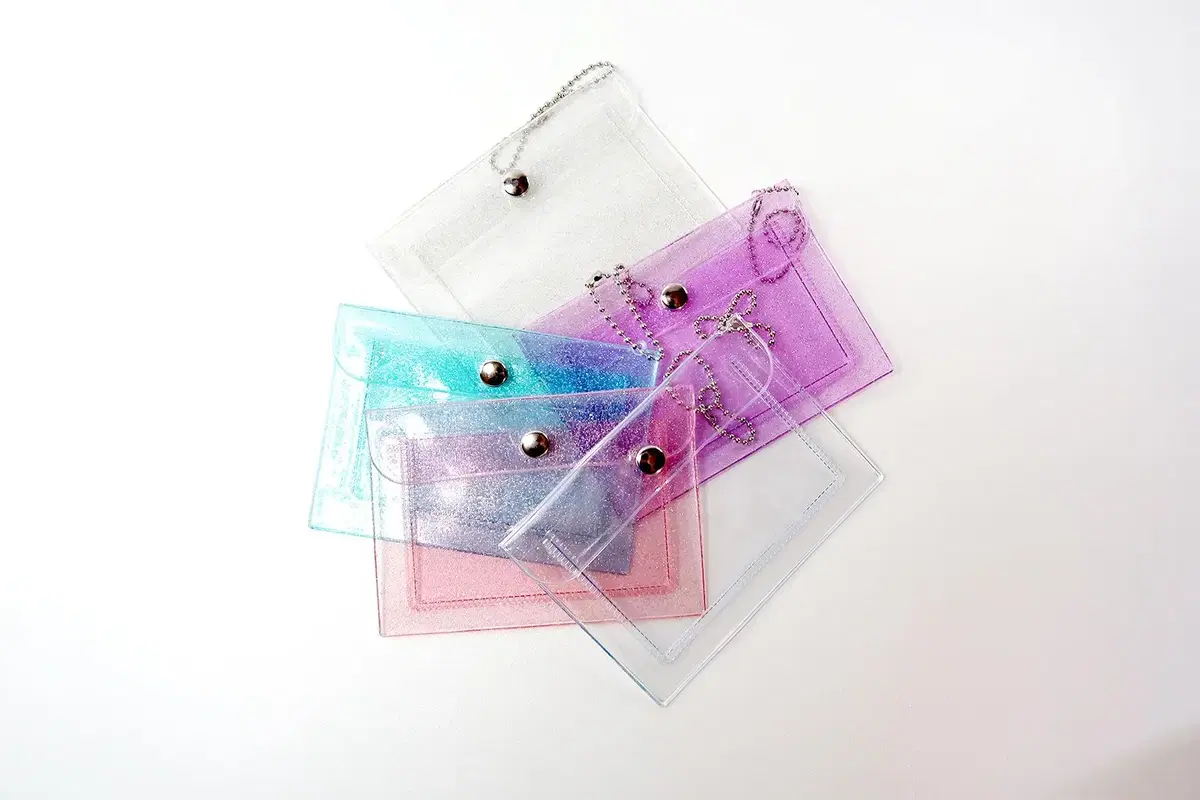 PVC Card Holder Photo Card photocard Card Wallet Transparent Card Glitter Card Holder