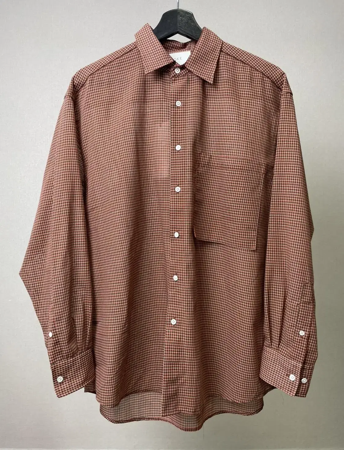 YOKE Oversized Check Long Sleeve Shirt