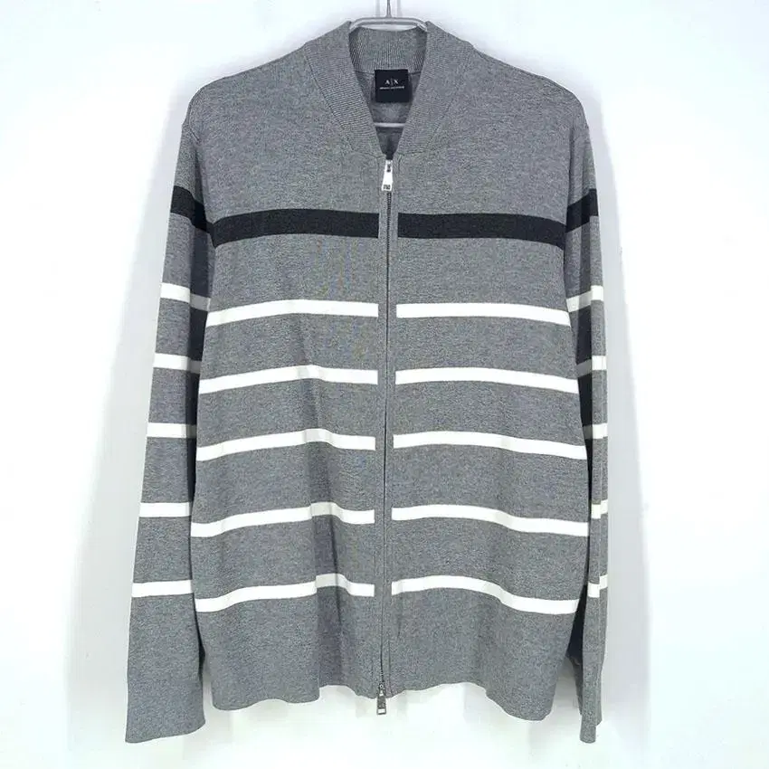 Armani Exchange Men's Cotton Knit Zip-Up Grey 105 (HU25481)