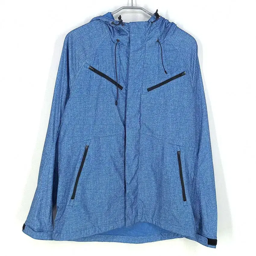 Bean Pole Men's Polyester Hooded Windbreaker Jacket Blue 100 (HU25484)