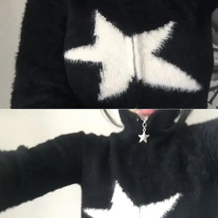 에이블리 프롬로즈 Double star Angora zip