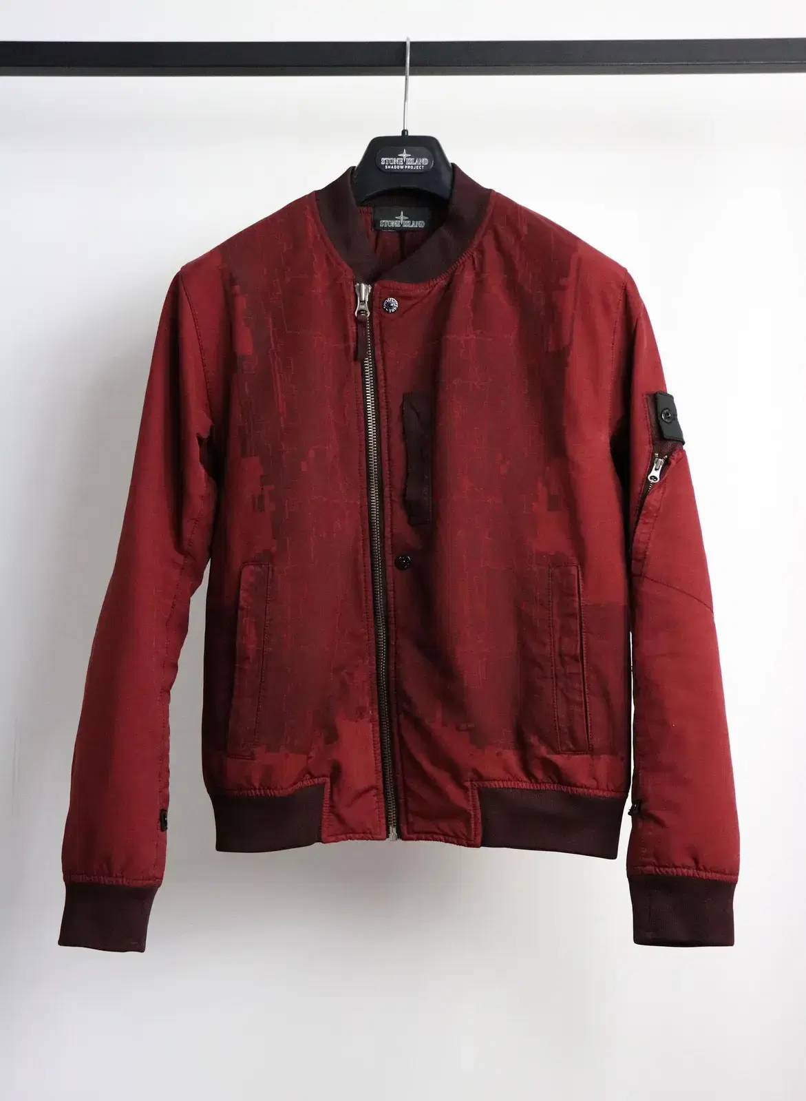 Stone Island Genuine 17FW ShadowProject Bomber Jacket Burgundy for sale.