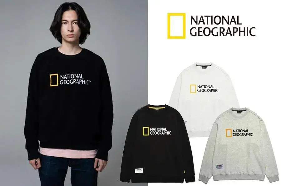 National Geographic Unisex Basic Big Logo Sweatshirt