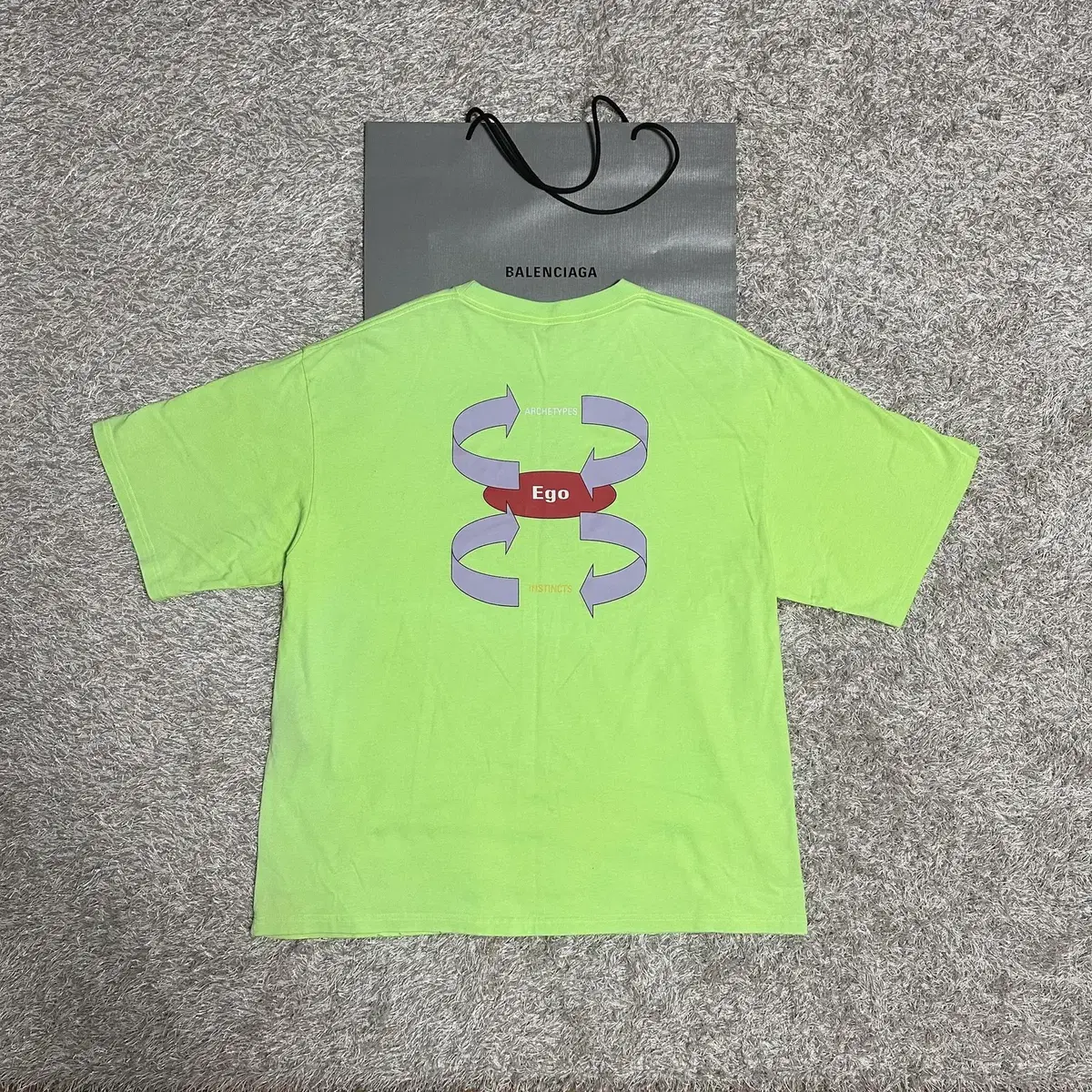 [rio] Balenciaga EGO Back Logo Short Sleeve