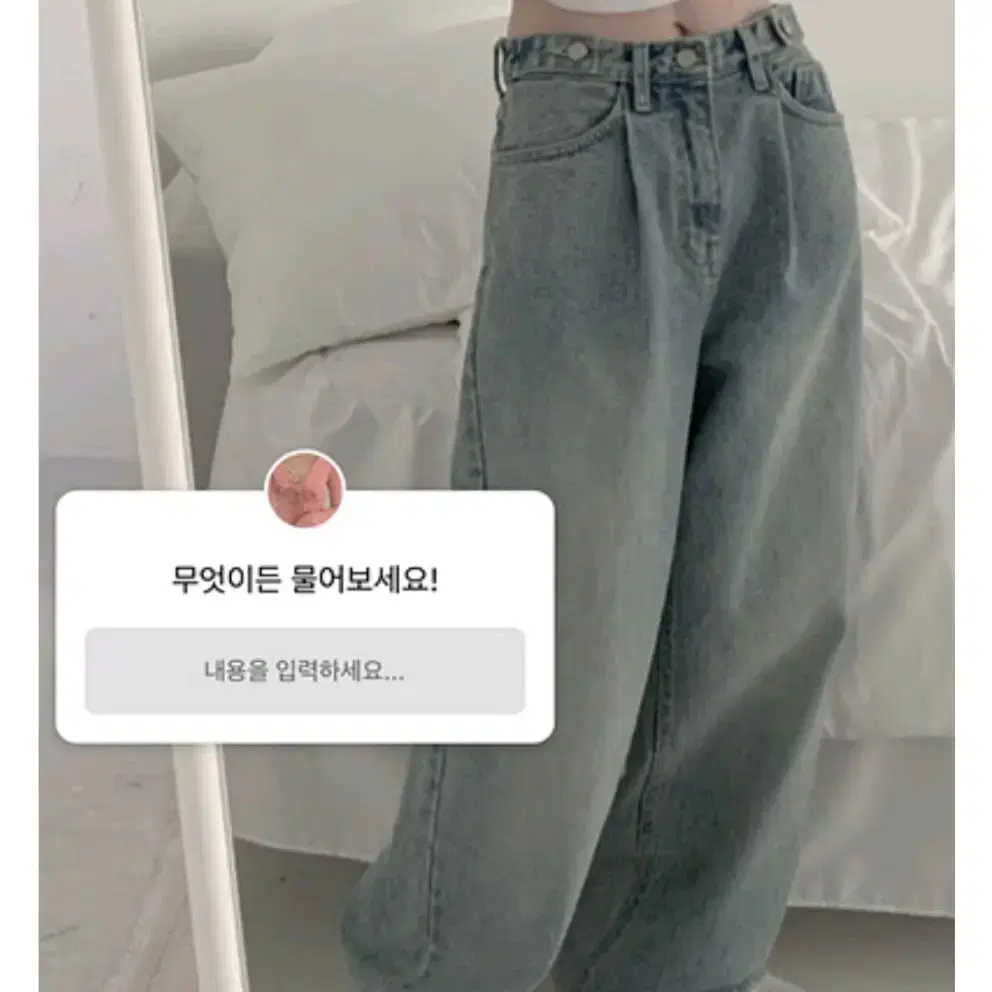 미니포에 다크핀턱 오버핏 팬츠