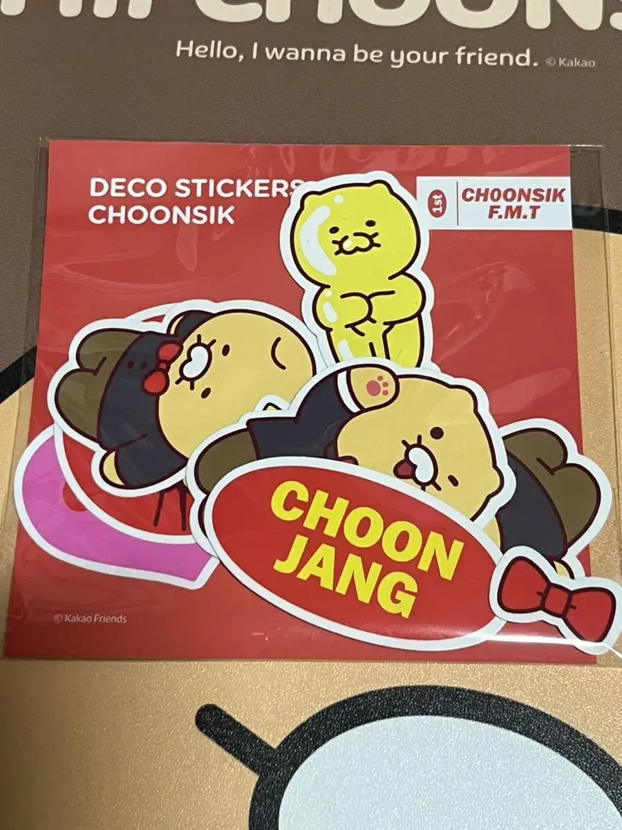 Chun Sik's comeback show sticker, microphone kard