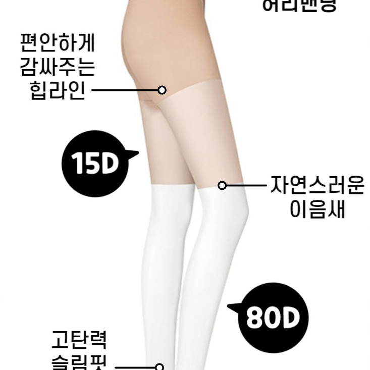 1+1 골프 라운딩 필드 골린이 압박 팬티스타킹 프리사이즈 투톤오버삭스