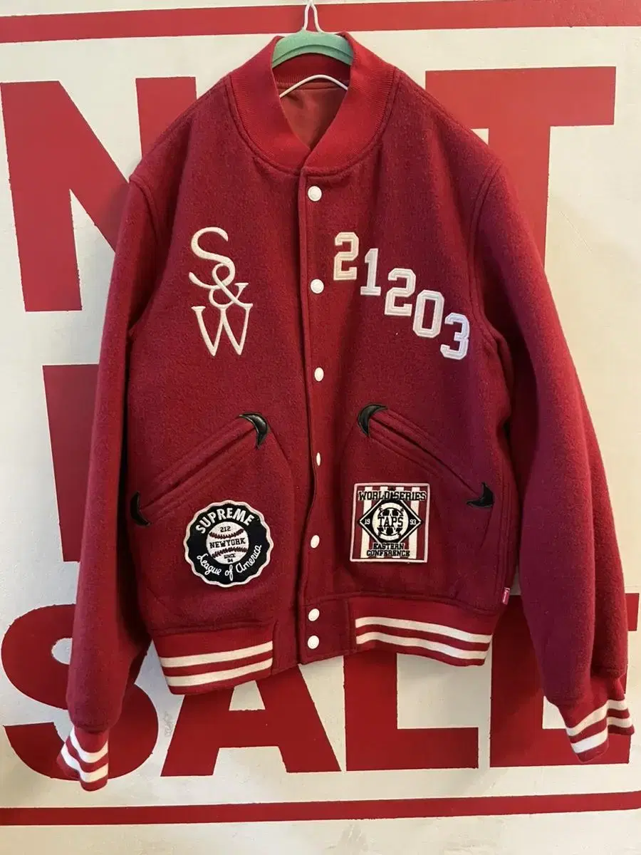 [M] Supreme X DoubleTaps Reversible Varsity Jacket Capsule