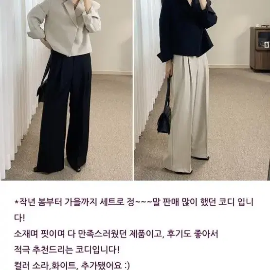 와이드 핀턱슬랙스 s사이즈 베이지,블랙