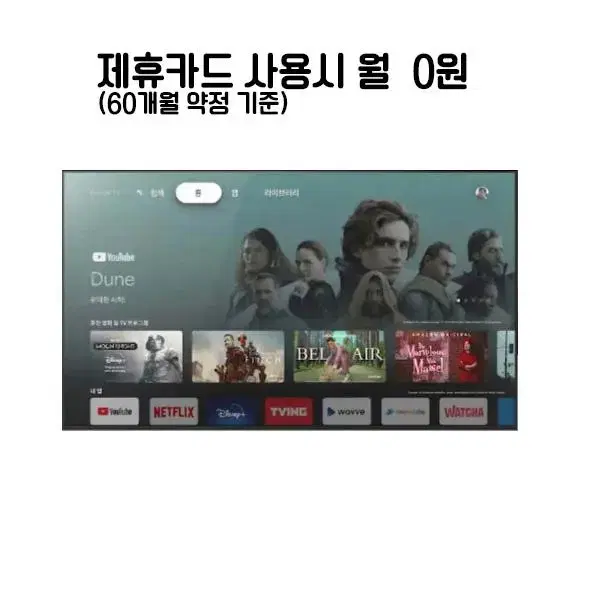 월17300원[렌탈]더함 치크 구글 OS UHD TV 55인치